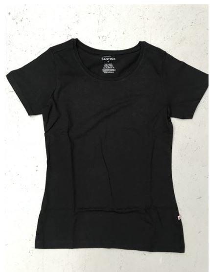 [Mar-0000068] Ronde hals t-shirt zwart Jive slim-fit -heren- 95% katoen 5% elastaan (s)