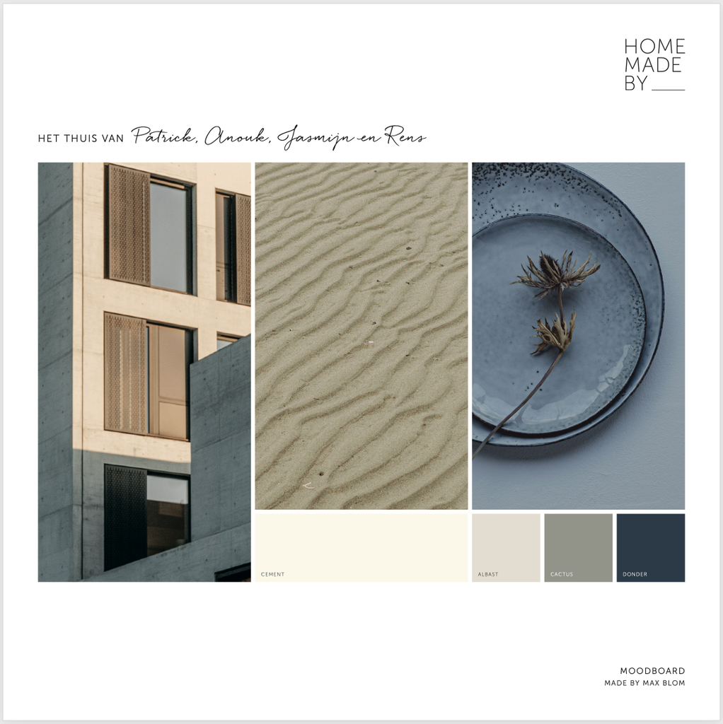[Mar-0000086] Geprint Mood Board 35x35 cm (Wit)