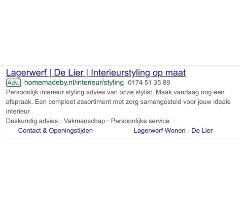 Online - Google Ads Interieuradvies (plaatsnaam)